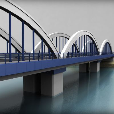 Puente de estructura de acero de alta resistencia