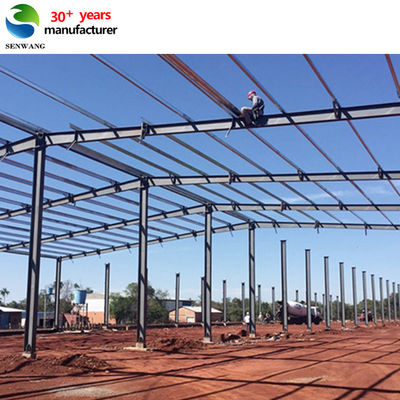 Almacén de estructura de acero de estructura de celosía de gran luz con estructura de pórtico para carga de nieve y soluciones de almacenamiento espacioso