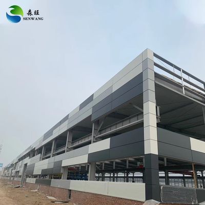 Almacén de estructura de acero con techo de panel sándwich y certificado ISO 9001