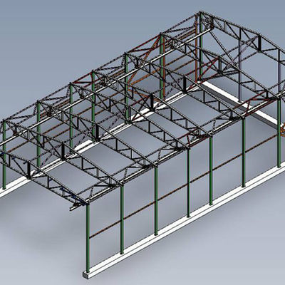 Estructura de acero personalizable con conexión soldada y revestimiento galvanizado