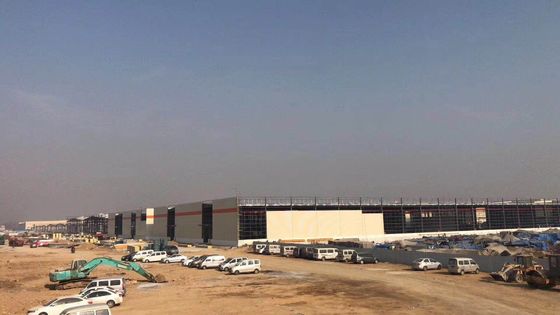 Almacén con estructura de acero resistente al viento de 120 km/h con estructura de acero H