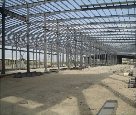Fuerte resistencia a las intemperie Large span Steel Frame Construcción de estructura de acero Almacén Construcción por diseñadores profesionales
