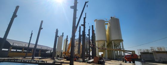 Construcción en seco de estructura de acero almacén con 50 mm de espesor y color de acero placa de techo revestimiento