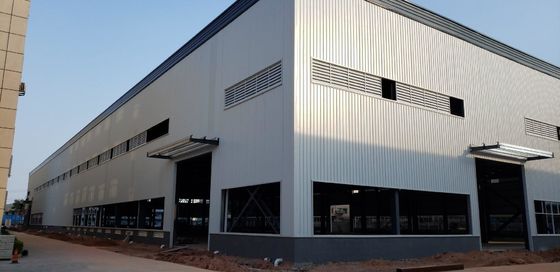Cuadro de acero Almacén de metal prefabricado Almacén fuerte duradero