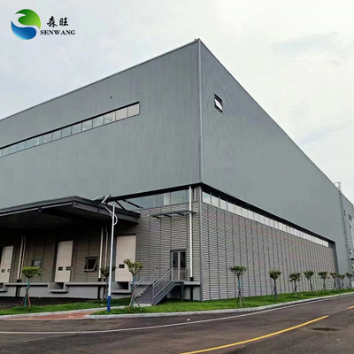 Edificio de estructura de acero prefabricado a medida para fábrica de almacén