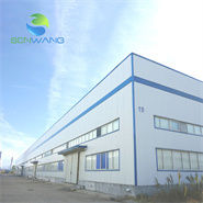 Almacén prefabricado de estructuras de acero con paneles sandwich a prueba de fuego