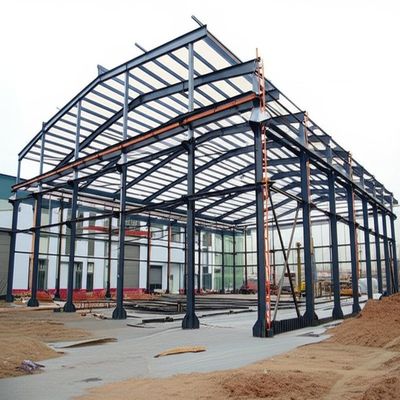 Almacén de estructuras de acero con Sa 2.5 Shot Blasting European S235 S355 Almacén de almacenamiento de metal