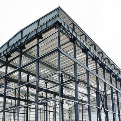 Almacén de estructura de acero con acero laminado en caliente europeo S235 y S355 y tratamiento superficial de pintura