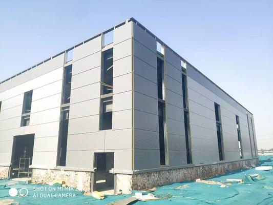 Almacén de estructura de acero prefabricado con aplicación comercial/residencial/fábrica de grado de material europeo S235/S355 del puerto de Qingdao