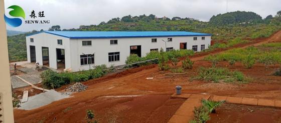 Almacén de estructuras de acero pintadas o galvanizadas anticorrosión con 30% de césped en el techo y tiempo de instalación de 2 a 4 semanas