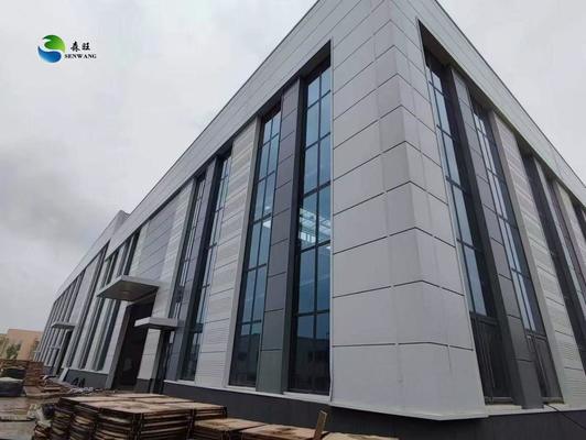 Almacén de estructura de acero de diseño basado en AutoCAD personalizable con estructura de marco y canaleta de acero galvanizado