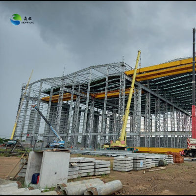 Almacén de estructura de acero con método de soldadura SAW MIG GMAW, pared de chapa metálica y plano de dibujo personalizable