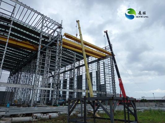 Almacén de estructura de acero con pintura anticorrosión y estructura portal de 9m de bahía para almacenamiento espacioso