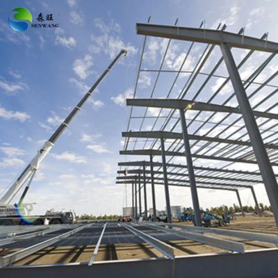 Taller personalizado exactamente según las demandas de taller de estructura de acero, pared sándwich con ancho de 1150 mm, sistema de construcción de acero modular opcional