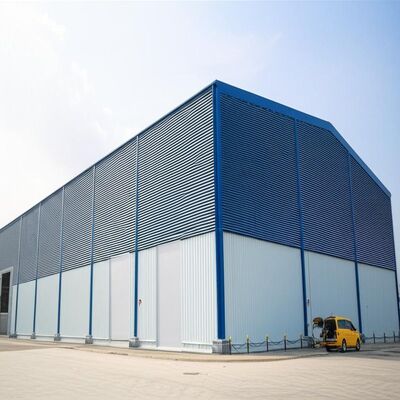 Siga el requisito del dibujo. Almacén con estructura de acero que ofrece una solución estructural de 50 años para almacenamiento industrial y logística