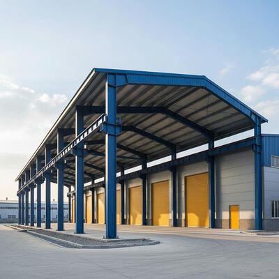 9 Points Seismic Resistant Steel Structure Warehouse with Custom Drawing Plan and Anti-corrosion Paint Coating