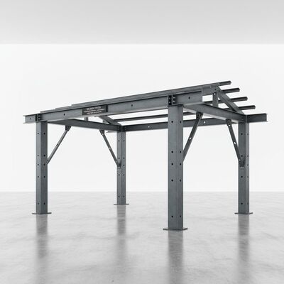 Estructura de Acero Pre-diseñada con Carga de Viento de 200 Km/h, Recubrimiento de PTFE y Conexión Atornillada y Soldada para un Rendimiento Duradero