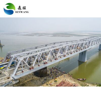 Puente de estructura de acero duradero con vida útil de 70 años, diseño a prueba de viento y construcción prefabricada