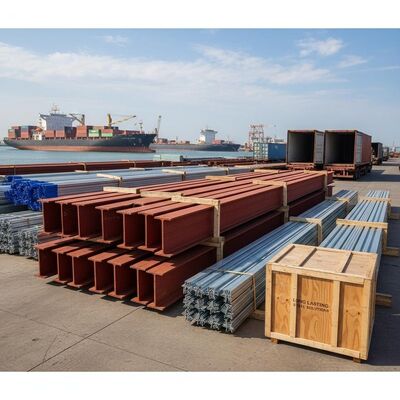 Taller de Estructura de Acero Almacén Equipado con Bastidor Secundario C/Purlin Galvanizado en Caliente Envío por Contenedor o Buque a Granel y Larga Duración