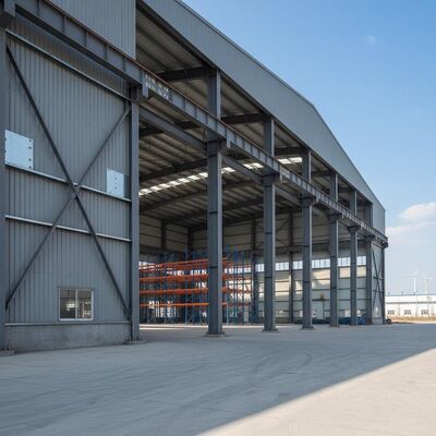 Almacén de estructura metálica de vigas y columnas en H Diseñado Según Normas Locales Solución de almacenamiento industrial duradera