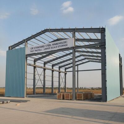 GB Estándar de estructura de acero almacén que ofrece instalación rápida H sección de acero marco adecuado para las necesidades de almacenamiento a gran escala