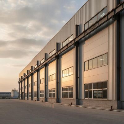 Estructuras Tekla Almacén de estructuras de acero Incorporando ventana de aleación de aluminio de acero bajo carbono Q355B y larga vida de fatiga para industria