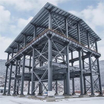 Edificios estructurales de acero de 30000 toneladas anuales con frenado de tipo X y carga de nieve Parámetro de diseño de terremoto para una mayor seguridad