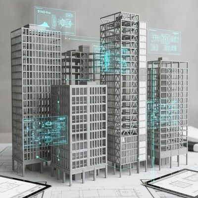 Edificios Estructurales de Acero Utilizando Software STAADPro RamConnection MidasGen que Ofrece Ventanas de Aleación de Aluminio y PVC para Diseños de Construcción