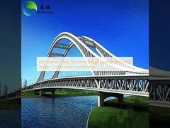 Puente de estructura de acero ecológico, puente de acero galvanizado Construcción sostenible