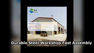 Solución industrial prefabricada de taller de estructura de acero duradera